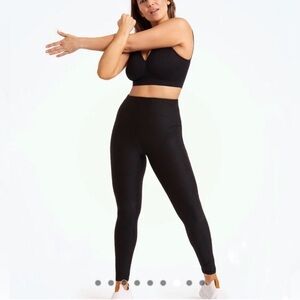 Shapermint Essentials Black High-Waisted Active
Shaping Leggings Size XL New